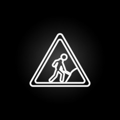 Poster - repair mark neon icon. Elements of road sign set. Simple icon for websites, web design, mobile app, info graphics