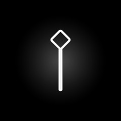 Poster - road sign neon icon. Elements of road sign set. Simple icon for websites, web design, mobile app, info graphics
