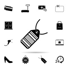 Poster - bar code tag icon. Universal set of shop for website design and development, app development