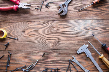 tools male workplace background texture dark wood