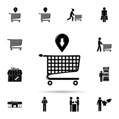 Poster - bogie loading icon. Universal set of shop for website design and development, app development