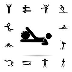 Poster - ball training icon. Universal set of Sport for website design and development, app development