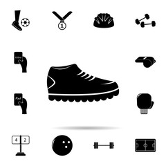 Poster - sneakers icon. Universal set of Sport for website design and development, app development