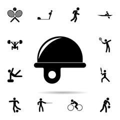 Poster - helmet icon. Universal set of Sport for website design and development, app development