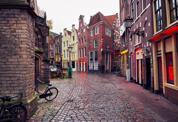 Red-light district in Amsterdam.