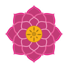 Wall Mural - lotus blossom flowers icon cartoon