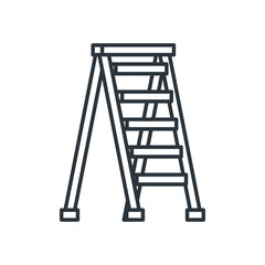 Sticker - under construction ladder design vector ilustration