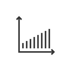 Fototapete - Growing Graph icon template black color editable. Growing Graph symbol vector sign isolated on white background. Simple logo vector illustration for graphic and web design.
