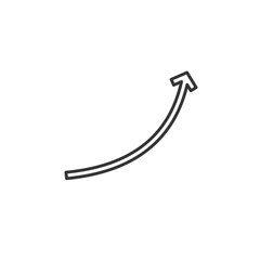 Fototapete - Growing Graph icon template black color editable. Growing Graph symbol vector sign isolated on white background. Simple logo vector illustration for graphic and web design.