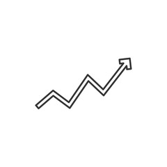 Fototapete - Growing Graph icon template black color editable. Growing Graph symbol vector sign isolated on white background. Simple logo vector illustration for graphic and web design.