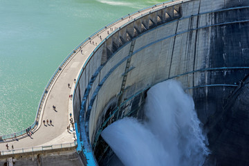 Hydro Power Station And People