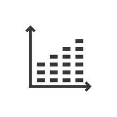 Poster - Growing Graph icon template black color editable. Growing Graph symbol vector sign isolated on white background. Simple logo vector illustration for graphic and web design.