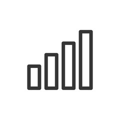 Fototapete - Growing Graph icon template black color editable. Growing Graph symbol vector sign isolated on white background. Simple logo vector illustration for graphic and web design.
