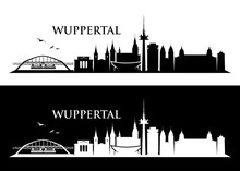 Wuppertal Skyline - Germany - Vector Illustration