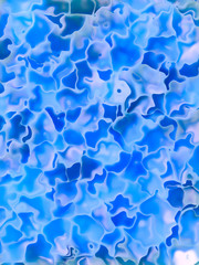 Aufkleber - Blue colored organic voronoi pattern. Digital illustration, futuristic organic surface design. 3d rendering