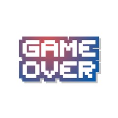 Canvas Print - game over message