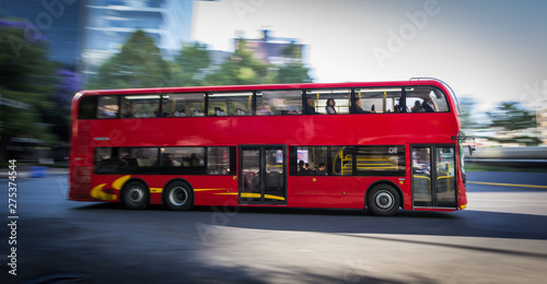 Cuadros en Lienzo Double Decker bus line - Metrobus CDMX