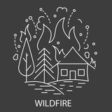 Fototapeta Miasto - Wildfire Natural Disaster