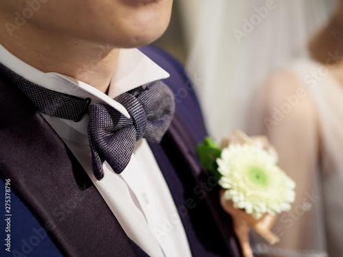 Valokuvatapetti 新郎の蝶ネクタイ