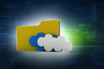 Poster - 3d rendering Documents copying one file to another