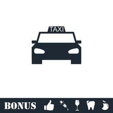 Taxi Car Icon Flat