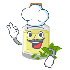 Poster - Chef peppermint oil in the cartoon shape