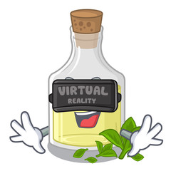 Sticker - Virtual reality peppermint oil in the character bottles