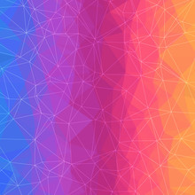 Abstract Geometric Background With Color Triangles Grid.