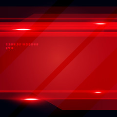 Poster - abstract technology geometric red color shiny motion background. template for brochure, print, ad, m