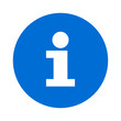 © lnm - Vector illustration of the information point sign. Big white I letter inside a blue circle