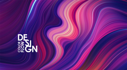 Colorful flow background. Wave color Liquid paint shape. Modern Trendy design.