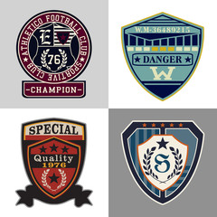 sport themed patch set, suitable for college