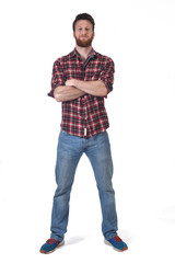 Wall Mural - full portrait of a man with on white background