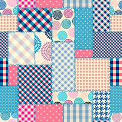 Wall Mural - Seamless background pattern. Patchwork pattern. Vector image