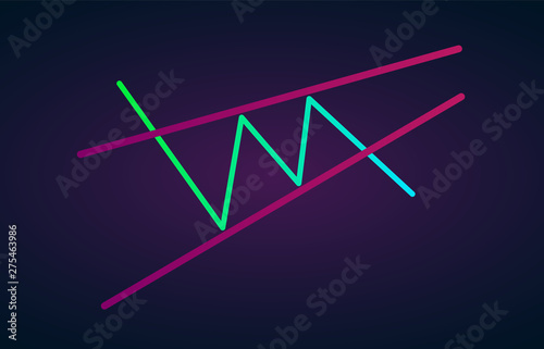 Ascending Wedge Pattern Figure Technical Analysis Vector Stock And - 
