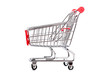 © Николай Григорьев - Metal cart from store on a white background