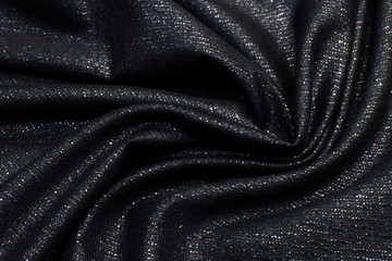 Wall Mural - Polyamide fabric, matting. Black colour. Texture, background, pattern.