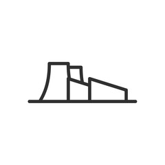 Aufkleber - Factory icon template black color editable. industrial buildings symbol vector sign isolated on white background. Simple logo vector illustration for graphic and web design.