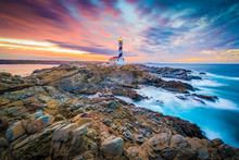 Favaritx Lighthouse In Minorca, Spain.