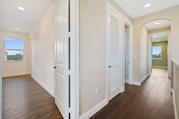 Wall Mural - interior hallway in vacant new construction 