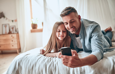 Poster - Father and daughter at home