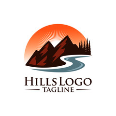 Wall Mural - Hills Logo Stock Images