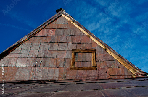 Tin Can Siding On Miners Cabin Buy This Stock Photo And Explore