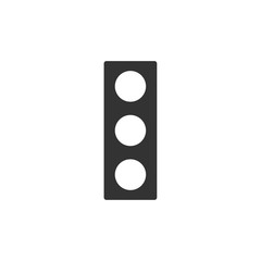 Leinwandbilder - Traffic lights icon template black color editable. Stoplight symbol vector sign isolated on white background. Simple logo vector illustration for graphic and web design.
