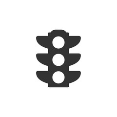 Leinwandbilder - Traffic lights icon template black color editable. Stoplight symbol vector sign isolated on white background. Simple logo vector illustration for graphic and web design.