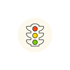 Leinwandbilder - Traffic lights icon template color editable. Stoplight symbol vector sign isolated on white background. Simple logo vector illustration for graphic and web design.