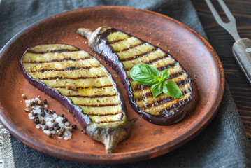 Canvas Print - Grilled slices of aubergine