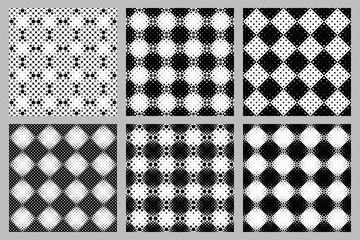Poster - Seamless dot pattern background set - abstract vector graphic from dots
