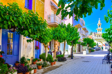  Streets of traditional village of Paleochora, Crete, Greece