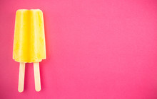Popsicle On A Bright Pink Background